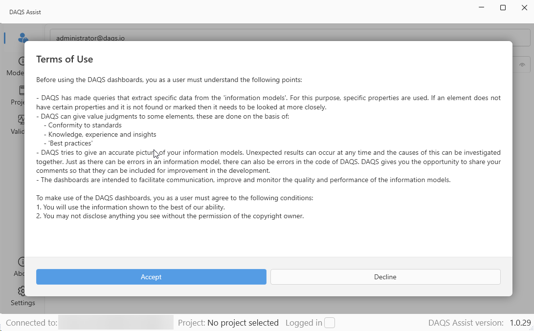 Accept the Terms of Use
