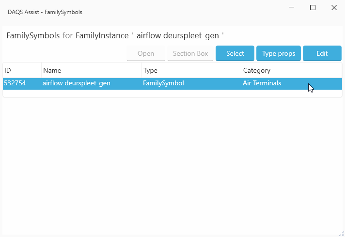 Show its FamilySymbol