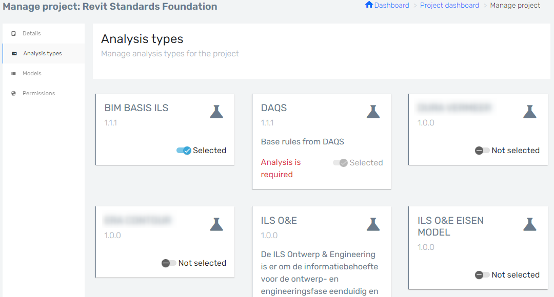 Project Analysis types